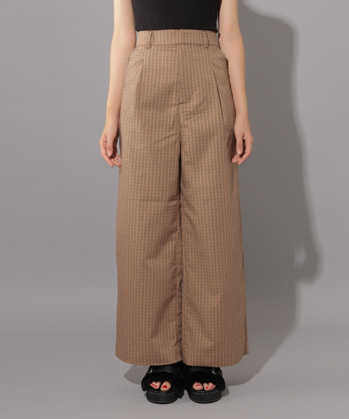 PAGEBOY(ページボーイ)の「サキゾメチェックワイドパンツ(その他パンツ・レディース・ブラウン/グレー・SMALL/MEDIUM)」の7枚目の写真
