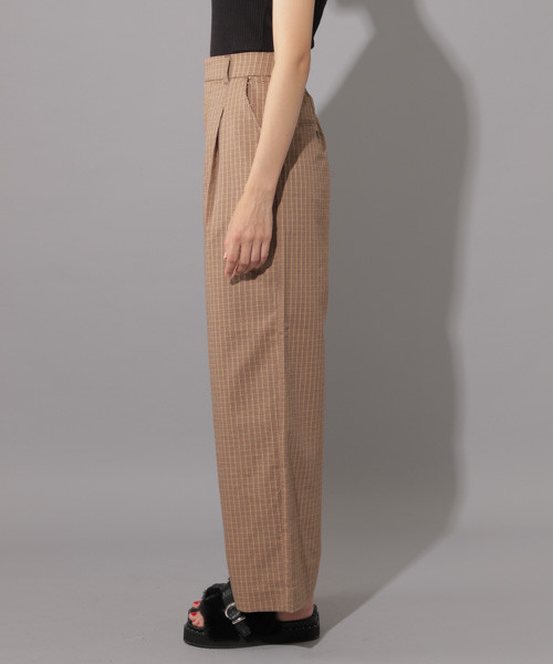 PAGEBOY(ページボーイ)の「サキゾメチェックワイドパンツ(その他パンツ・レディース・ブラウン/グレー・SMALL/MEDIUM)」の8枚目の写真