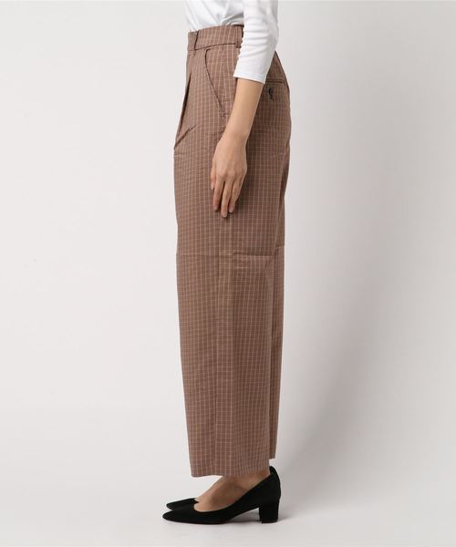 PAGEBOY(ページボーイ)の「サキゾメチェックワイドパンツ(その他パンツ・レディース・ブラウン/グレー・SMALL/MEDIUM)」の3枚目の写真