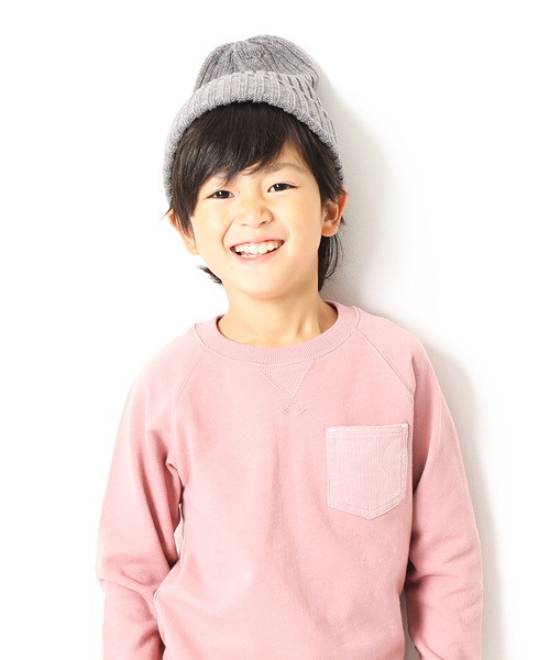 devirock（デビロック）の「無地ベーシックニット帽 ニットキャップ（ニットキャップ/ビーニー・キッズ・ベージュ/杢グレー/ワイン/ブラック/ネイビー/イエロー系その他・ONE SIZE）」の2枚目の写真