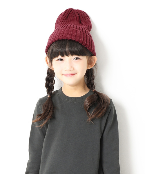 devirock（デビロック）の「無地ベーシックニット帽 ニットキャップ（ニットキャップ/ビーニー・キッズ・ベージュ/杢グレー/ワイン/ブラック/ネイビー/イエロー系その他・ONE SIZE）」の6枚目の写真