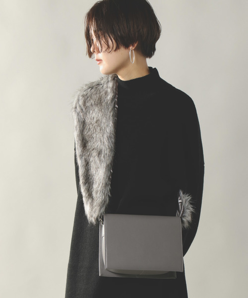 Laugoa（ラウゴア）の「【LAUGOA/ラウゴア】Mine 2wayショルダーバッグ（ショルダーバッグ・レディース・ブラック/ベージュ/グレー/その他1・ONESIZE）」の3枚目の写真