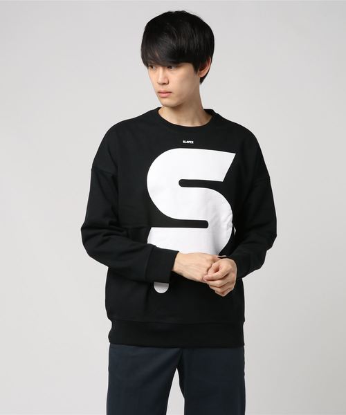 go slow caravan(ゴースローキャラバン)の「SLOPER/スローパー デカロゴBIGスウェット (M1)(スウェット・メンズ・ブラック/杢グレー・MEDIUM/LARGE)」の2枚目の写真