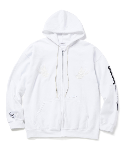 CHORD NUMBER EIGHT（コードナンバーエイト）の「BIG ZIP PARKA（パーカー・メンズ・ホワイト/ブラック・SMALL/MEDIUM/LARGE）」の8枚目の写真