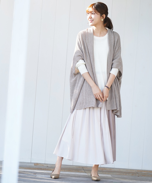 rps(アールピーエス)の「綿タッチドルマンニットチュニック(チュニック・レディース・オフホワイト/ブラック/ミント/ピンク/杢グレー・M)」の19枚目の写真