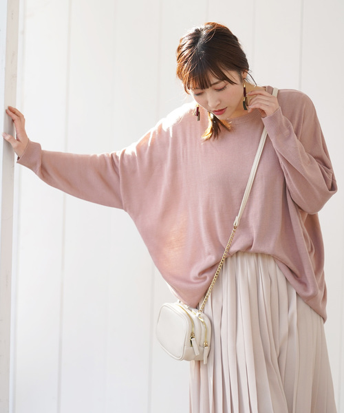 rps(アールピーエス)の「綿タッチドルマンニットチュニック(チュニック・レディース・オフホワイト/ブラック/ミント/ピンク/杢グレー・M)」の15枚目の写真