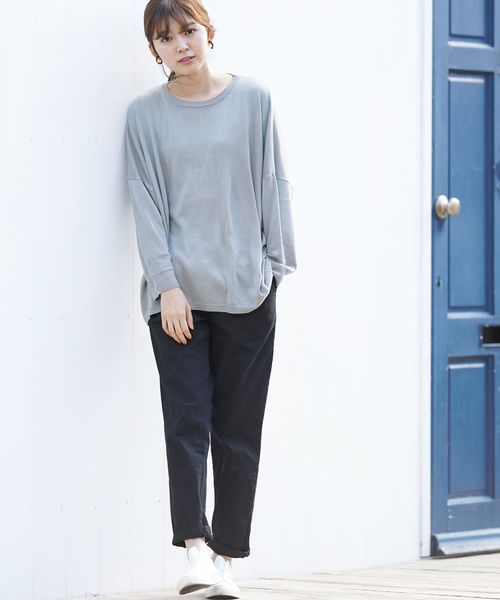 rps(アールピーエス)の「綿タッチドルマンニットチュニック(チュニック・レディース・オフホワイト/ブラック/ミント/ピンク/杢グレー・M)」の17枚目の写真