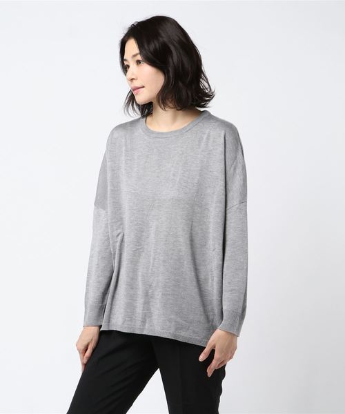 rps(アールピーエス)の「綿タッチドルマンニットチュニック(チュニック・レディース・オフホワイト/ブラック/ミント/ピンク/杢グレー・M)」の11枚目の写真