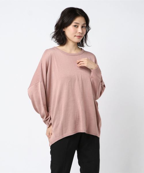 rps(アールピーエス)の「綿タッチドルマンニットチュニック(チュニック・レディース・オフホワイト/ブラック/ミント/ピンク/杢グレー・M)」の14枚目の写真