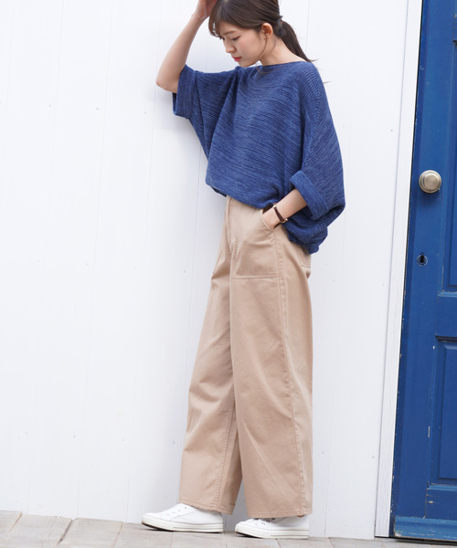 rps（アールピーエス）の「アウトポケットロングワイドパンツ（その他パンツ・レディース・ベージュ/カーキ/インディゴブルー/ブルー・M）」の17枚目の写真