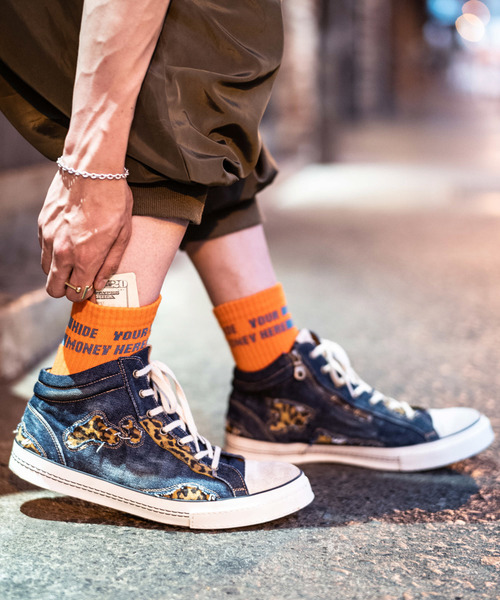 glamb（グラム）の「Money hide socks / マネーハイドソックス（ソックス/靴下・メンズ・ホワイト/ブラック/ブルー/オレンジ・FREE）」の10枚目の写真