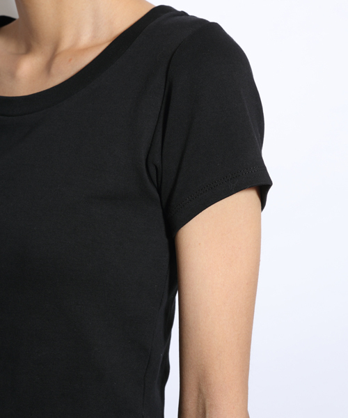 i（アイ）の「無地ピタT（Tシャツ/カットソー・レディース・ホワイト/ブラック・ﾌﾘ-）」の4枚目の写真