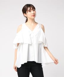 ELIN（エリン）の「ELIN(エリン) Open shoulder blouse（シャツ