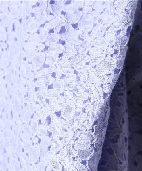 mystic（ミスティック）の「レースバルーン袖ショートプルオーバー（シャツ/ブラウス・レディース・ラベンダー/ベージュ/ブラック/オフホワイト/ネイビー/グリーン・ﾌﾘ-）」の17枚目の写真