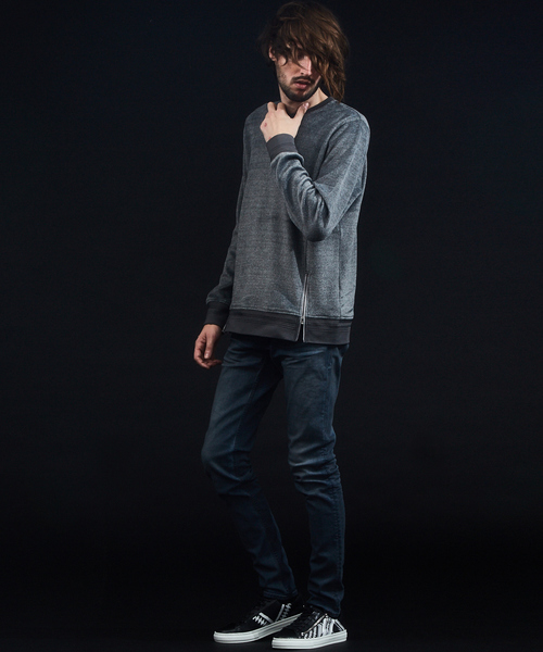 5351 POUR LES HOMMES(ゴーサンゴーイチプールオム)の「ソフトパイルジャージープルオーバー(Tシャツ/カットソー・メンズ・ホワイト/グレー/ブラック・44/46/48/50)」の7枚目の写真