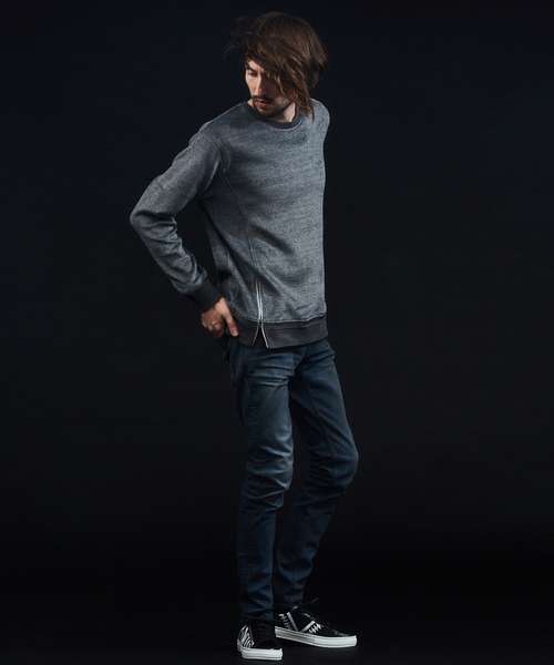 5351 POUR LES HOMMES(ゴーサンゴーイチプールオム)の「ソフトパイルジャージープルオーバー(Tシャツ/カットソー・メンズ・ホワイト/グレー/ブラック・44/46/48/50)」の16枚目の写真