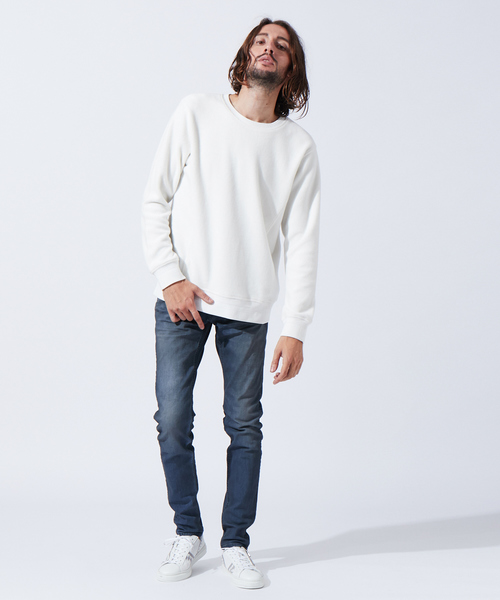 5351 POUR LES HOMMES(ゴーサンゴーイチプールオム)の「ソフトパイルジャージープルオーバー(Tシャツ/カットソー・メンズ・ホワイト/グレー/ブラック・44/46/48/50)」の14枚目の写真