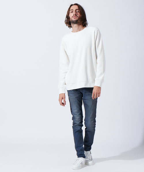 5351 POUR LES HOMMES(ゴーサンゴーイチプールオム)の「ソフトパイルジャージープルオーバー(Tシャツ/カットソー・メンズ・ホワイト/グレー/ブラック・44/46/48/50)」の13枚目の写真