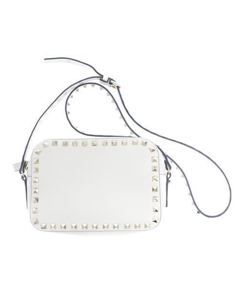 Valentino アイボリー ショルダーバッグ ブランド古着】ロックスタッズ ショルダーバッグ アイボリー
