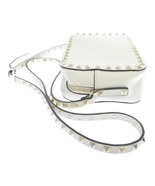Valentino アイボリー ショルダーバッグ ブランド古着】ロックスタッズ ショルダーバッグ アイボリー