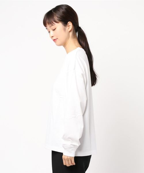 LOWRYS FARM（ローリーズファーム）の「ＵＳＡクルーＴシャツＬＳ　845536（Tシャツ/カットソー・レディース・ブラック/ベージュ/ブラウン/オフホワイト・FREE）」の5枚目の写真