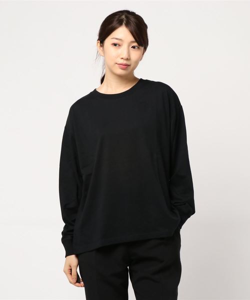LOWRYS FARM（ローリーズファーム）の「ＵＳＡクルーＴシャツＬＳ　845536（Tシャツ/カットソー・レディース・ブラック/ベージュ/ブラウン/オフホワイト・FREE）」の8枚目の写真