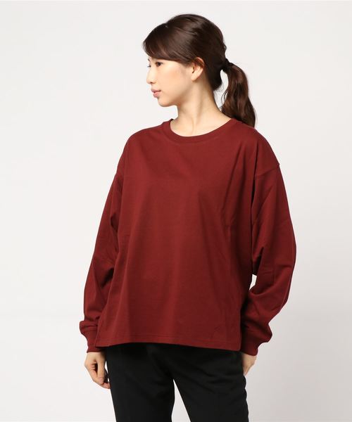 LOWRYS FARM（ローリーズファーム）の「ＵＳＡクルーＴシャツＬＳ　845536（Tシャツ/カットソー・レディース・ブラック/ベージュ/ブラウン/オフホワイト・FREE）」の9枚目の写真