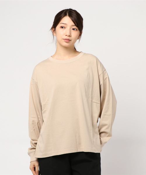 LOWRYS FARM（ローリーズファーム）の「ＵＳＡクルーＴシャツＬＳ　845536（Tシャツ/カットソー・レディース・ブラック/ベージュ/ブラウン/オフホワイト・FREE）」の10枚目の写真