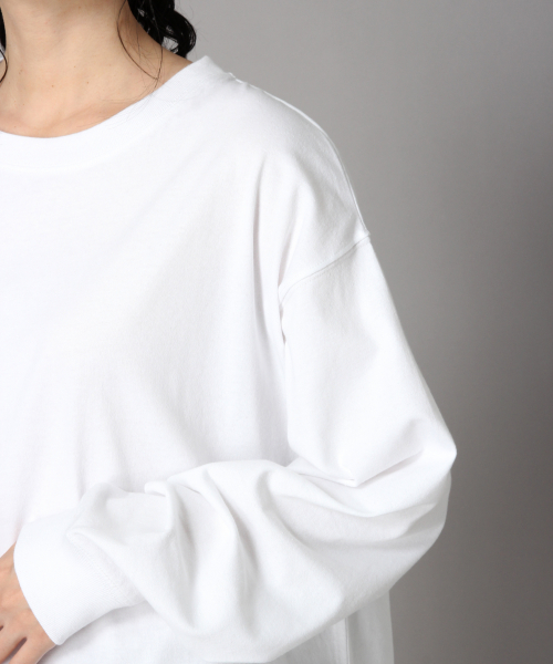 LOWRYS FARM（ローリーズファーム）の「ＵＳＡクルーＴシャツＬＳ　845536（Tシャツ/カットソー・レディース・ブラック/ベージュ/ブラウン/オフホワイト・FREE）」の13枚目の写真