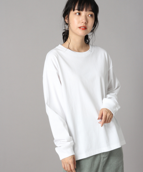 LOWRYS FARM（ローリーズファーム）の「ＵＳＡクルーＴシャツＬＳ　845536（Tシャツ/カットソー・レディース・ブラック/ベージュ/ブラウン/オフホワイト・FREE）」の18枚目の写真