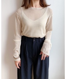 CLEA | シアー ニット ロンTEE(ニット/セーター)