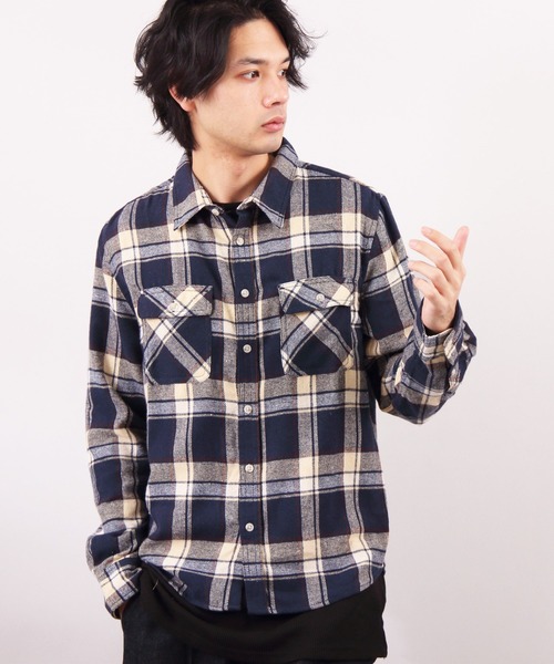 8(eight)(エイト)の「チェック ネルシャツ アメカジ フランネル(シャツ/ブラウス)」|ブルー系その他3