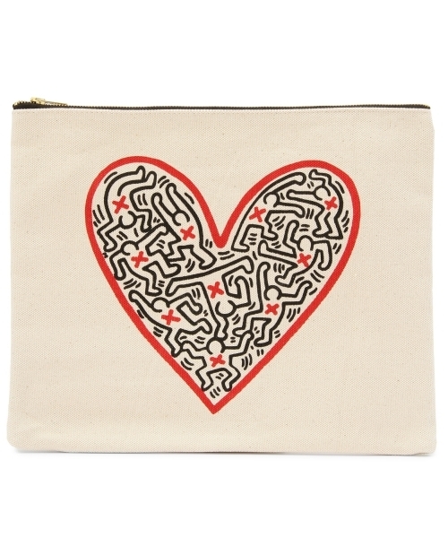 BEAUTY&YOUTH UNITED ARROWS（ビューティーアンドユースユナイテッドアローズ）の「BYBC Keith Haring 別注クラッチバッグ ◆（クラッチバッグ・レディース・オフホワイト/ブラック・フリー）」の6枚目の写真