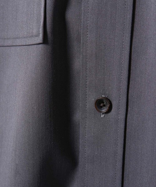 ADAM ET ROPE'（アダムエロペ）の「BANSWARA CPOシャツ（シャツ/ブラウス・メンズ・チャコールグレー/ネイビー・M/L）」の4枚目の写真