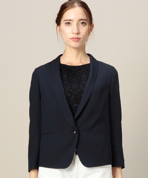 BEAUTY&YOUTH UNITED ARROWS(ビューティーアンドユースユナイテッドアローズ)の「BYTF ジョーゼットジャケット◆(テーラードジャケット・レディース・ブラック/ベージュ/ネイビー・フリー)」の7枚目の写真