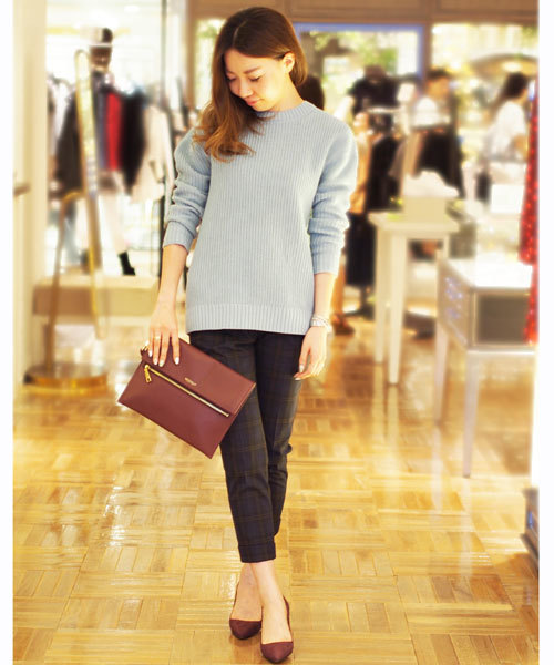 Jewel Changes(ジュエルチェンジズ)の「★JC C/AC アゼ ドロップショルダー プルオーバー ◆(ニット/セーター・レディース・オフホワイト/ライトピンク/ライム・フリー)」の20枚目の写真