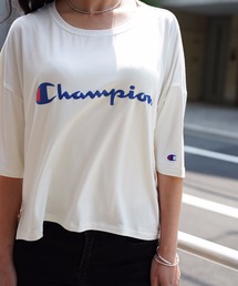 【CHAMPION/チャンピオン】ロゴプリントTシャツ CW-RS304 ストレッチ素材 ブランドロゴ