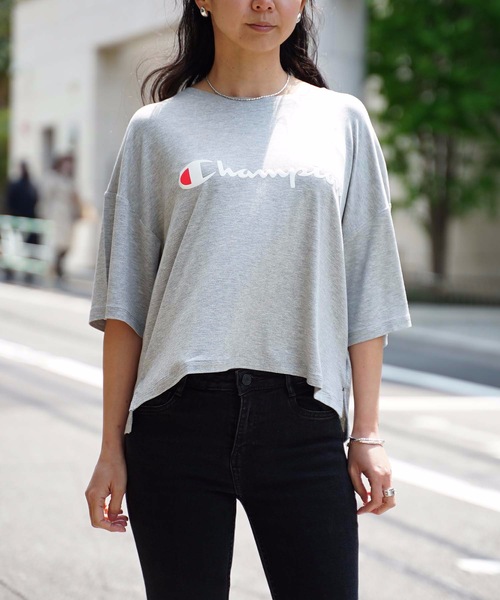 Champion(チャンピオン)の「【CHAMPION/チャンピオン】ロゴプリントTシャツ CW-RS304 ストレッチ素材 ブランドロゴ(Tシャツ/カットソー・レディース・グレー/オレンジ系その他/ブルー/ネイビー/ホワイト・MEDIUM/LARGE)」の7枚目の写真