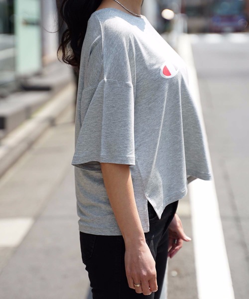 Champion(チャンピオン)の「【CHAMPION/チャンピオン】ロゴプリントTシャツ CW-RS304 ストレッチ素材 ブランドロゴ(Tシャツ/カットソー・レディース・グレー/オレンジ系その他/ブルー/ネイビー/ホワイト・MEDIUM/LARGE)」の11枚目の写真