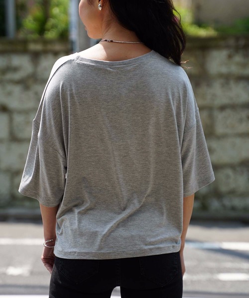 Champion(チャンピオン)の「【CHAMPION/チャンピオン】ロゴプリントTシャツ CW-RS304 ストレッチ素材 ブランドロゴ(Tシャツ/カットソー・レディース・グレー/オレンジ系その他/ブルー/ネイビー/ホワイト・MEDIUM/LARGE)」の14枚目の写真