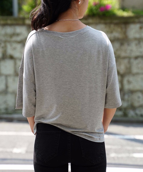 Champion(チャンピオン)の「【CHAMPION/チャンピオン】ロゴプリントTシャツ CW-RS304 ストレッチ素材 ブランドロゴ(Tシャツ/カットソー・レディース・グレー/オレンジ系その他/ブルー/ネイビー/ホワイト・MEDIUM/LARGE)」の16枚目の写真