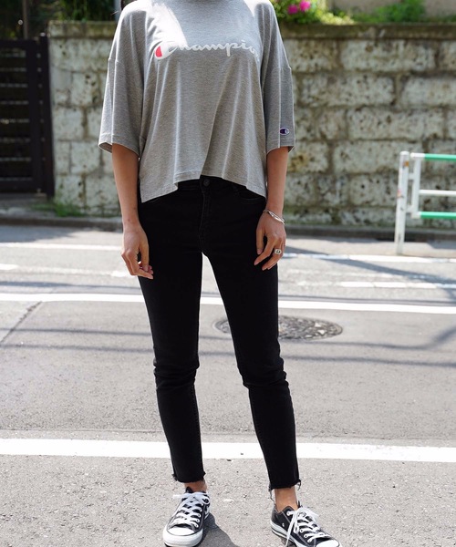 Champion(チャンピオン)の「【CHAMPION/チャンピオン】ロゴプリントTシャツ CW-RS304 ストレッチ素材 ブランドロゴ(Tシャツ/カットソー・レディース・グレー/オレンジ系その他/ブルー/ネイビー/ホワイト・MEDIUM/LARGE)」の17枚目の写真