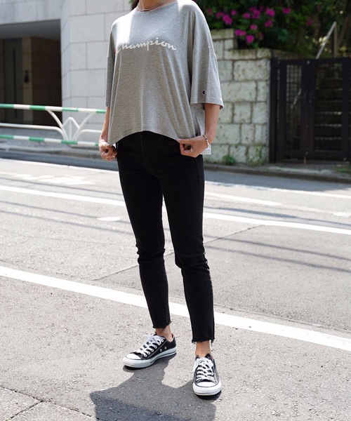 Champion(チャンピオン)の「【CHAMPION/チャンピオン】ロゴプリントTシャツ CW-RS304 ストレッチ素材 ブランドロゴ(Tシャツ/カットソー・レディース・グレー/オレンジ系その他/ブルー/ネイビー/ホワイト・MEDIUM/LARGE)」の18枚目の写真