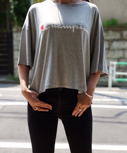 Champion(チャンピオン)の「【CHAMPION/チャンピオン】ロゴプリントTシャツ CW-RS304 ストレッチ素材 ブランドロゴ(Tシャツ/カットソー・レディース・グレー/オレンジ系その他/ブルー/ネイビー/ホワイト・MEDIUM/LARGE)」の20枚目の写真