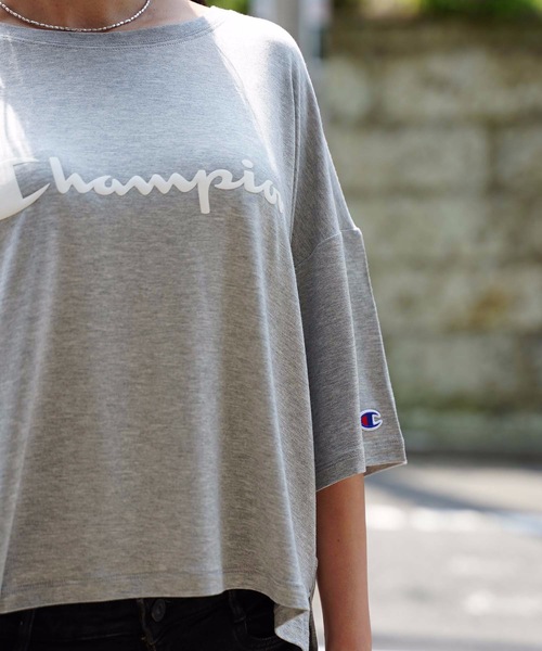 Champion(チャンピオン)の「【CHAMPION/チャンピオン】ロゴプリントTシャツ CW-RS304 ストレッチ素材 ブランドロゴ(Tシャツ/カットソー・レディース・グレー/オレンジ系その他/ブルー/ネイビー/ホワイト・MEDIUM/LARGE)」の22枚目の写真