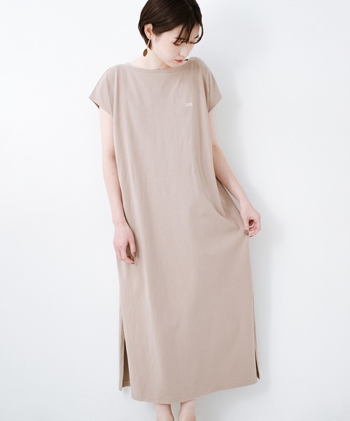 別注lee 肩ボタンでさりげなく視線を上に向けてくれる セール 簡単ベンリなカットソーロングワンピース ワンピース Haco ハコ のファッション