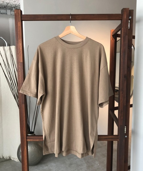 chuclla(チュクラ)の「【chuclla】【2020/SS】organic cottion サイドスリットTシャツ chw1133(Tシャツ/カットソー・レディース・ホワイト/ブラック/ベージュ/モカ・FREE)」の3枚目の写真