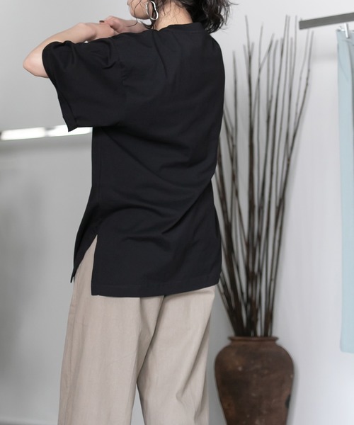chuclla(チュクラ)の「【chuclla】【2020/SS】organic cottion サイドスリットTシャツ chw1133(Tシャツ/カットソー・レディース・ホワイト/ブラック/ベージュ/モカ・FREE)」の22枚目の写真