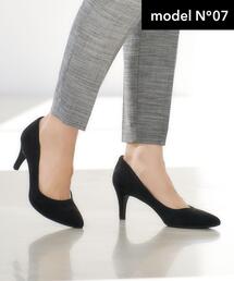 green label relaxing | ◆model NO.07◆D ポインテッド プレーン パンプス ブラック(7.0cmヒール)(パンプス)