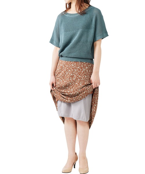 IEDIT（イディット）の「ＩＥＤＩＴ　お悩みをくるっと解決　吸汗速乾メッシュペチコート（その他アンダーウェア/インナー・レディース・ブラック/ベージュ/グレー・SMALL/MEDIUM/LARGE/X-LARGE/XX-LARGE/XXX-LARGE）」の8枚目の写真